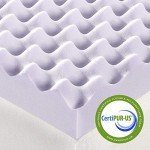 Best Price Mattress 3 Inch Egg Crate Memory Foam Mattress Topper with Soothing Lavender Infusion, CertiPUR-US Certified, Twin