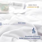 MEELUS Lightweight Comforter Cooling White, All Season Duvet Insert Breathable Queen Size Summer Bedding, Soft Microfiber Cool Down Alternative Quilt with Corner Tabs, 88x88 inch