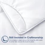 MEELUS Lightweight Comforter Cooling White, All Season Duvet Insert Breathable Queen Size Summer Bedding, Soft Microfiber Cool Down Alternative Quilt with Corner Tabs, 88x88 inch