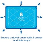 TEKAMON All Season Queen Comforter Winter Warm Soft Quilted Down Alternative Duvet Insert with Corner Tabs, Fluffy Reversible Collection for Hotel, Snow White, 88 x 88 inches