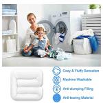 TEKAMON All Season Queen Comforter Winter Warm Soft Quilted Down Alternative Duvet Insert with Corner Tabs, Fluffy Reversible Collection for Hotel, Snow White, 88 x 88 inches