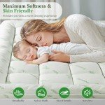 LIANLAM Bambu_Viscose Mattress Topper Queen,1000 GSM Cooling Mattress Pad,Extra Thick Pillow Top Mattress Topper for Back Pain,Soft Mattress Protector Cover with 8"-18" Deep Pocket(60"x80")