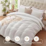 Cozyide White Duvet Cover Queen Size, Soft 3-Piece Seersucker Queen Duvet Cover Set, All Seasons Bedding Set with Zipper Closure and Corner Ties(90"x90", 2 Pillow Cases 20"x26")