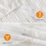 Cozyide White Duvet Cover Queen Size, Soft 3-Piece Seersucker Queen Duvet Cover Set, All Seasons Bedding Set with Zipper Closure and Corner Ties(90"x90", 2 Pillow Cases 20"x26")