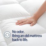 Mattress Topper Queen for Back Pain, Extra Thick Mattress Pad Cover, Plush Pillow Top, Deep Elastic Pocket, White