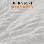 Cozyide White Duvet Cover Queen Size, Soft 3-Piece Seersucker Queen Duvet Cover Set, All Seasons Bedding Set with Zipper Closure and Corner Ties(90"x90", 2 Pillow Cases 20"x26")