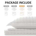 Cozyide White Duvet Cover Queen Size, Soft 3-Piece Seersucker Queen Duvet Cover Set, All Seasons Bedding Set with Zipper Closure and Corner Ties(90"x90", 2 Pillow Cases 20"x26")