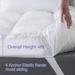 WhatsBedding 4 inch Memory Foam Mattress Topper King Size for Back Pain, Breathable Fluffy Shredded Memory Foam Filled Pillow Top, 4 Anchor Elastic Bands, 80x78x4 Inch