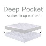 Mattress Topper Queen for Back Pain, Extra Thick Mattress Pad Cover, Plush Pillow Top, Deep Elastic Pocket, White