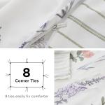 Bedsure Duvet Cover Queen Size - Reversible Cute Floral Duvet Cover Set with Zipper Closure, 3 Pieces White Bedding Set with 8 Corner Ties and 2 Pillow Shams 20"x26"