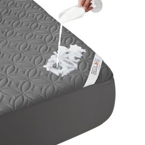 BEDLORE Waterproof Mattress Protector, King Size Mattress Pad with Deep Pocket 6"-18" Depth, Soft Noiseless Dirt-Proof Bed Mattress Cover Washable for Home, Bedroom, Hotel (Gray)