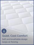 Quilted Fitted Mattress Pad Queen Size - Elastic Fitted Mattress Topper Protector & Cover - Breathable, Soft, Low Profile Top Cover with 8-16 Inch Deep Pockets - Easy-Fit & Machine Washable - White