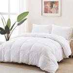 ACCURATEX Duvet Insert Queen Comforter - Fluffy Down Alternative Fill Hotel Collection Comforter for Queen Bed,Lightweight Soft All Season Duvet Insert with Corner Tabs - Machine Washable,White,90x90