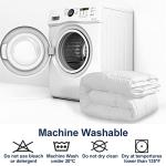 ACCURATEX Duvet Insert Queen Comforter - Fluffy Down Alternative Fill Hotel Collection Comforter for Queen Bed,Lightweight Soft All Season Duvet Insert with Corner Tabs - Machine Washable,White,90x90