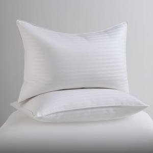 Hearth & Harbor Bed Pillows for Sleeping - Down Alternative Sleep Pillows Queen Size Set of 2-100% Cotton Pillow with Polyester Fiber Filling - Soft and Fluffy Pillow 20 x 28 Inches