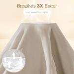 SONORO KATE 100% French Linen Duvet Cover Queen Size, Soft Breathable for Hot Sleepers, Moisture Wicking & Durable Cover Set - Zipper Closure & 4 Corner Ties Duvet Covers 3 Piece (Linen,Queen)