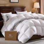 Pacific Coast Goose Feather Down Fiber Comforters Queen Size, Heavyweight Thickened Winter Duvet Insert, Ultra-Soft, Fluffy, Breathable, Hotel Luxury Bedding Comforters, 8 Tabs, 90"x90"