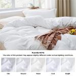 Bedsure White Duvet Cover Full Size - 3 Pieces Prewashed Extra Soft Cotton-Like Bedding Set, Includes 1 Duvet Cover 80x90 Inches with Zipper Closure & 2 Pillow Shams, Comforter Not Included