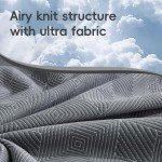 Waterproof King Size Mattress Protector Breathable Bed Cover 3D Air Fabric Mattress Pad Smooth Soft Noiseless Mattress Cover Fitted Style with Stretchable Pockets Machine Washable (Gray)