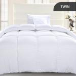 Utopia Bedding Comforter Duvet Insert, Quilted Comforter with Corner Tabs, Box Stitched Down Alternative Comforters Twin Size (White)