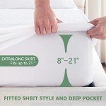 Premium 100% Waterproof Mattress Protector Queen Size, Breathable Bed Cover 3D Air Fabric Cooling Mattress Pad Cover Smooth Soft Noiseless Washable, 8''-21'' Deep Pocket