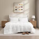 UGG Full/Queen Comforter Duvet Insert Cooling Lightweight Down Alternative Hypoallergenic Washable Quilted Fluffy Comforter Blanket with Corner Tabs for Duvet Cover, Full/Queen, White (Danielle)