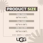 UGG Full/Queen Comforter Duvet Insert Cooling Lightweight Down Alternative Hypoallergenic Washable Quilted Fluffy Comforter Blanket with Corner Tabs for Duvet Cover, Full/Queen, White (Danielle)