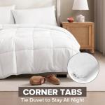 UGG Full/Queen Comforter Duvet Insert Cooling Lightweight Down Alternative Hypoallergenic Washable Quilted Fluffy Comforter Blanket with Corner Tabs for Duvet Cover, Full/Queen, White (Danielle)