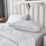 Gehannah Bed Pillows for Sleeping, Luxury Plush Soft Pillow with Home and Hotel, Breathable Microfiber Cover Skin-Friendly Pillows for Side Back Sleepers