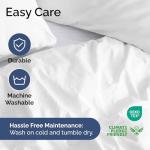 Duvet Cover Queen Size Set - Extra Soft Queen Size Duvet Cover 90 x 90 with 2 Pillow Shams - Hotel Luxury, Easy Care and Fade Free with Zipper Closures & Ties - Comfy, Breathable Bedding Set (White)