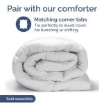 Duvet Cover Queen Size Set - Extra Soft Queen Size Duvet Cover 90 x 90 with 2 Pillow Shams - Hotel Luxury, Easy Care and Fade Free with Zipper Closures & Ties - Comfy, Breathable Bedding Set (White)