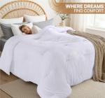 Utopia Bedding Comforters Twin Size, All Season Duvet Insert, Down Alternative Twin Comforter with Corner Tabs, Machine Washable Bed Comforter 64 x 88 Inches (White)