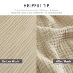 EMME Cotton Blanket King Size for Bed Soft Muslin Blankets 108"x90" Lightweight Breathable Layering Bedspread Coverlet All Season Gauze Blanket, Light Tan