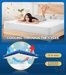 Premium 100% Waterproof King Mattress Protector Breathable Cooling 3D Air Fabric Cover Smooth Soft Hypoallergenic Noiseless Bed Cover Machine Washable Vinyl Free, 8-21'' Deep Pocket