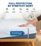 Premium 100% Waterproof King Mattress Protector Breathable Cooling 3D Air Fabric Cover Smooth Soft Hypoallergenic Noiseless Bed Cover Machine Washable Vinyl Free, 8-21'' Deep Pocket