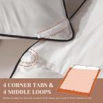 Richtry Goose Feather Down Fiber Cotton Comforter Queen Size, Ultra-Soft Duvet Insert, Hotel Collection White Quilted Comforter, All Season Bedding Comforter with 8 Corner Loops, 90x90 Inch