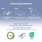 Sasttie Wedge Pillow Set for After Surgery, 3PCS Adjustable Bed Wedge Pillow Headboard with Memory Foam Neck Cushion – for Acid Reflux, Sleeping, Neck & Back Support, Dark Grey & White