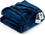 Utopia Bedding Fleece Blanket Queen Size Navy 300GSM Luxury Anti-Static Fuzzy Soft Microfiber Bed Blanket (90x90 Inch)