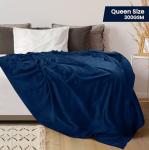 Utopia Bedding Fleece Blanket Queen Size Navy 300GSM Luxury Anti-Static Fuzzy Soft Microfiber Bed Blanket (90x90 Inch)
