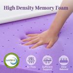 SINWEEK 3 Inch Gel Memory Foam Mattress Topper Queen Size, Ventilated High Density Pad for Back Pain, Bed Topper with Removable Soft Cover, CertiPUR-US Certified