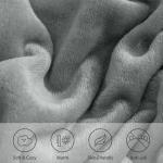 BEDELITE Sheets Queen Size Grey - Super Soft Fleece Sheets Set Fluffy Extra Plush, 4 Piece(Include Fitted Sheet, Flat Sheet, 2 Pillowcases)