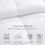 Casa Platino Quilted Bedding Comforter Queen Size - Duvet Insert with 8 Tabs - Super Soft, Comfy & Cozy All Season Queen Size Comforter - Down Alternative Bed Comforters - 88"x88", White Comforters