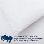 Casa Platino Quilted Bedding Comforter Queen Size - Duvet Insert with 8 Tabs - Super Soft, Comfy & Cozy All Season Queen Size Comforter - Down Alternative Bed Comforters - 88"x88", White Comforters