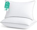 Sasttie Standard Pillows Set of 2, Full Size Bed Pillows for Side, Back, and Stomach Sleepers - Oeko-Tex Certified Supportive Down Alternative Plump Filling - Hotel Quality and Machine Washable