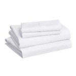 AmazonBasics Microfiber Sheet Set, Queen, Bright White