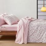 Wake In Cloud - Coquette Duvet Cover Set, Floral Cottagecore Flower Shabby Chic Cute Aesthetic, Soft Lightweight Bedding for Women Teen Girls, 3-Piece, Pink, Queen Size