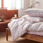 Wake In Cloud - Coquette Duvet Cover Set, Floral Cottagecore Flower Shabby Chic Cute Aesthetic, Soft Lightweight Bedding for Women Teen Girls, 3-Piece, Pink, Queen Size