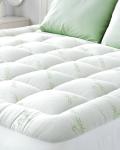 Ultra Soft King Size Mattress Topper - Viscose Made from Bamboo Pillow Top Mattress Pad for Back Pain Relief - Naturally Cooling for Hot Sleepers, Green