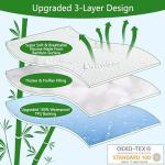 GOONIK Queen Mattress Protector, Breathable Bamboo Viscose Waterproof Queen Size Mattress Pad Cover with 6-18 inches Deep Pocket