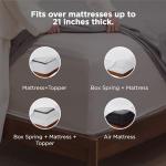 Bedsure Deep Pocket Queen Sheets Set - Fits Mattresses Up to 21 Inches Thick - 4 Piece GentleSoft Bed Sheets, Moisture Wicking, Soft & Cooling Bedsheet & Pillowcases, Easy & Secure Fit, White